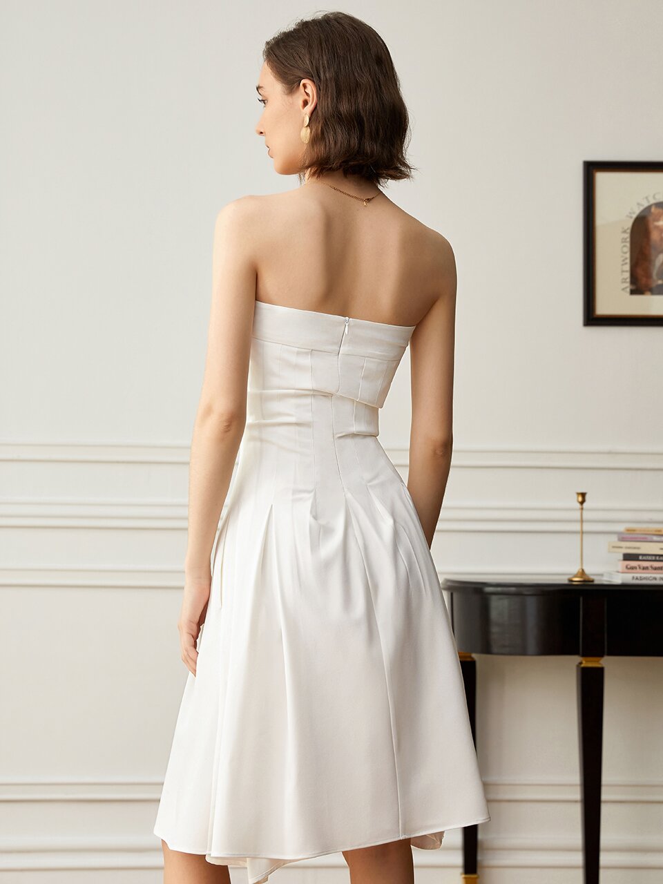 YY_Classic tube top dress_WHITE