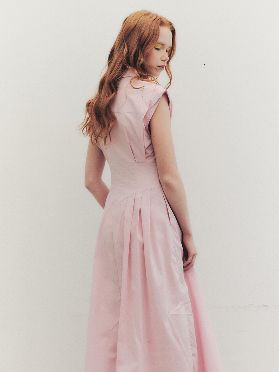 WED_French collar shirts dress_PINK