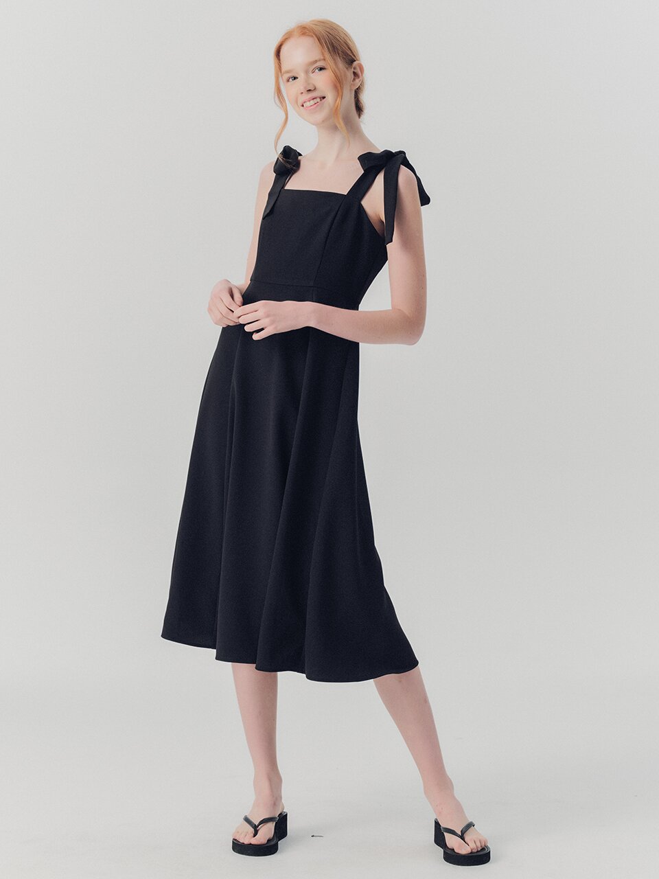 WED_Simple tie ribbon dress