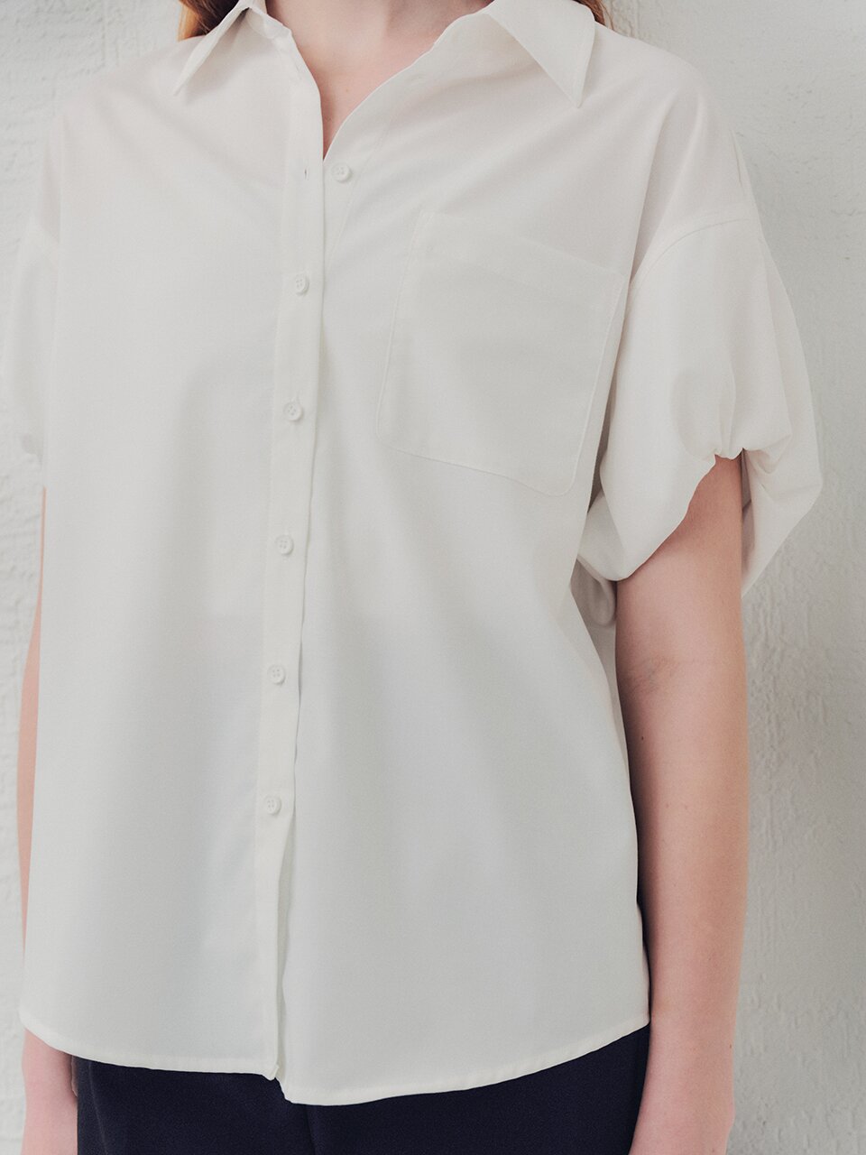 WED_French simple puff shirt_WHITE