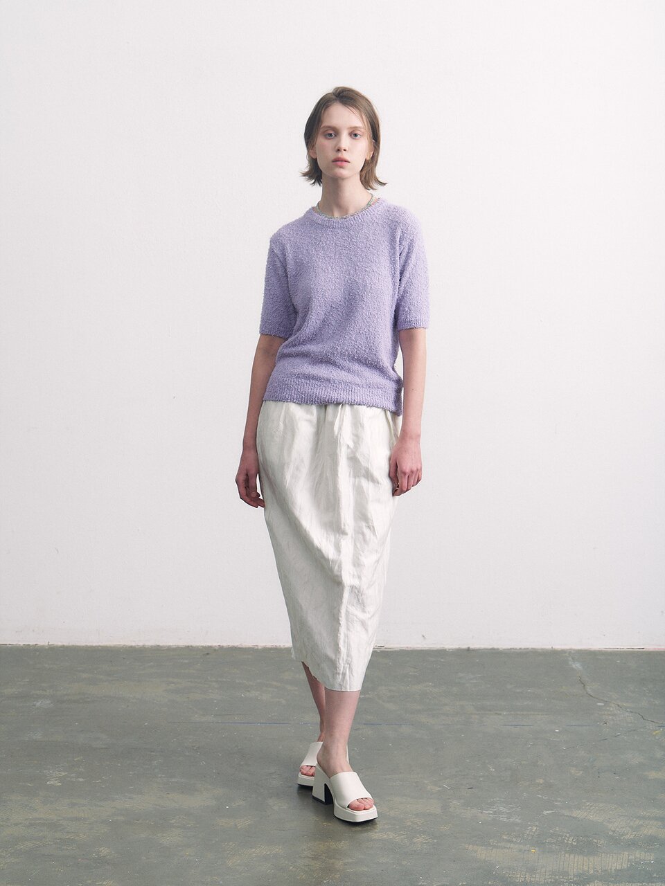 pigtail cotton half round purple
