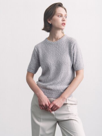 pigtail cotton half round light gray