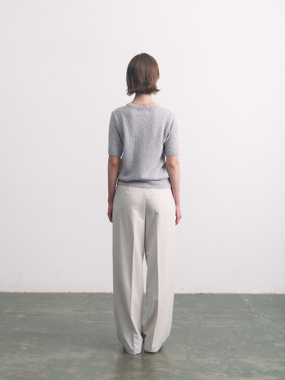 pigtail cotton half round light gray