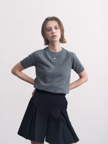 cashmere half top gray