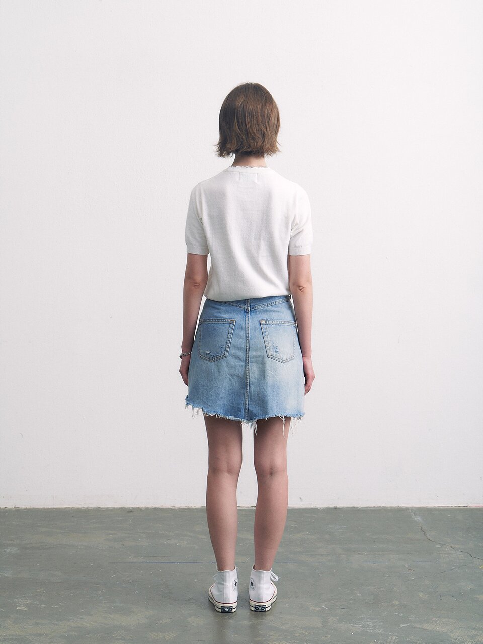cashmere half top ivory