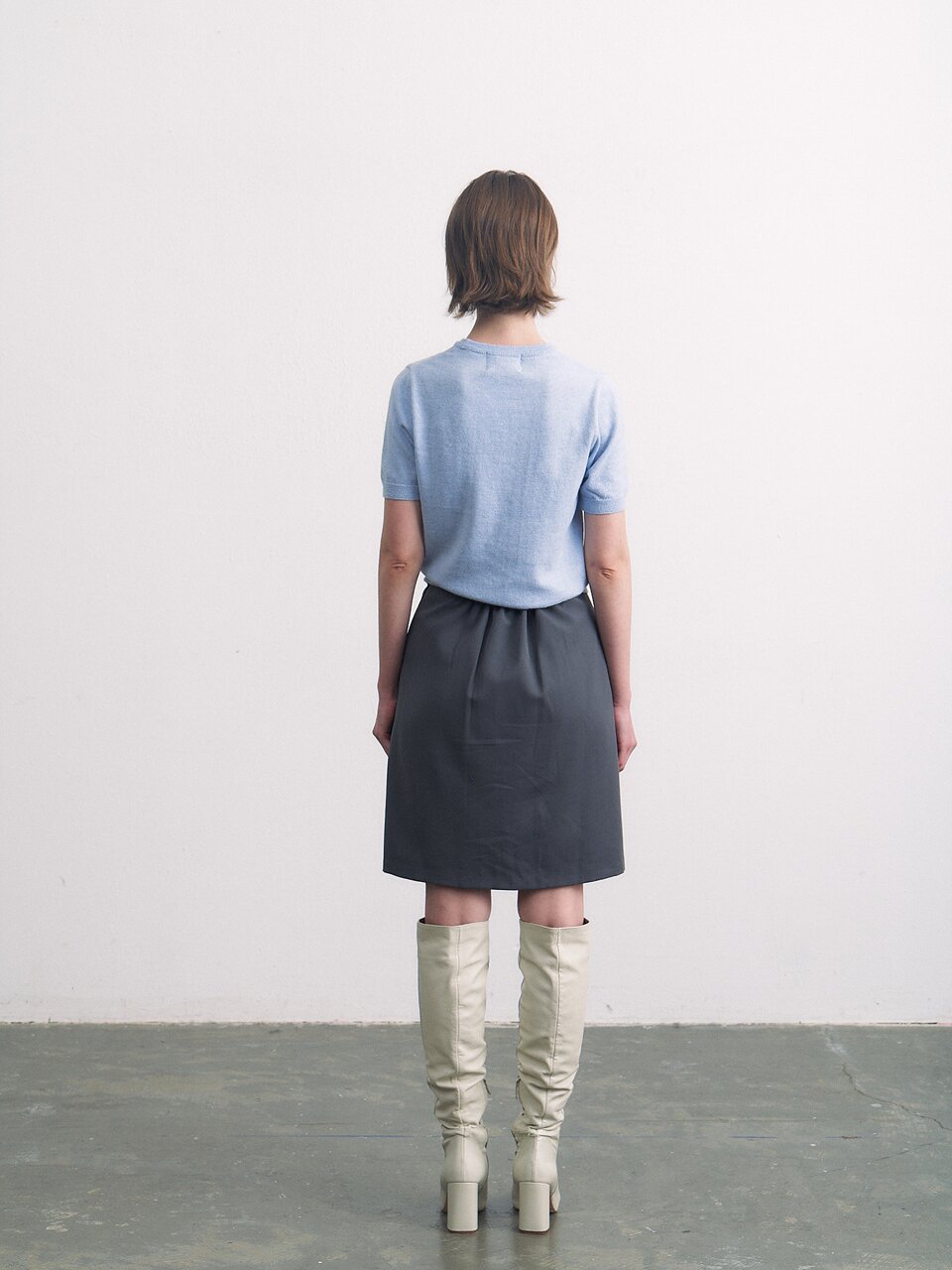 cashmere half top skyblue