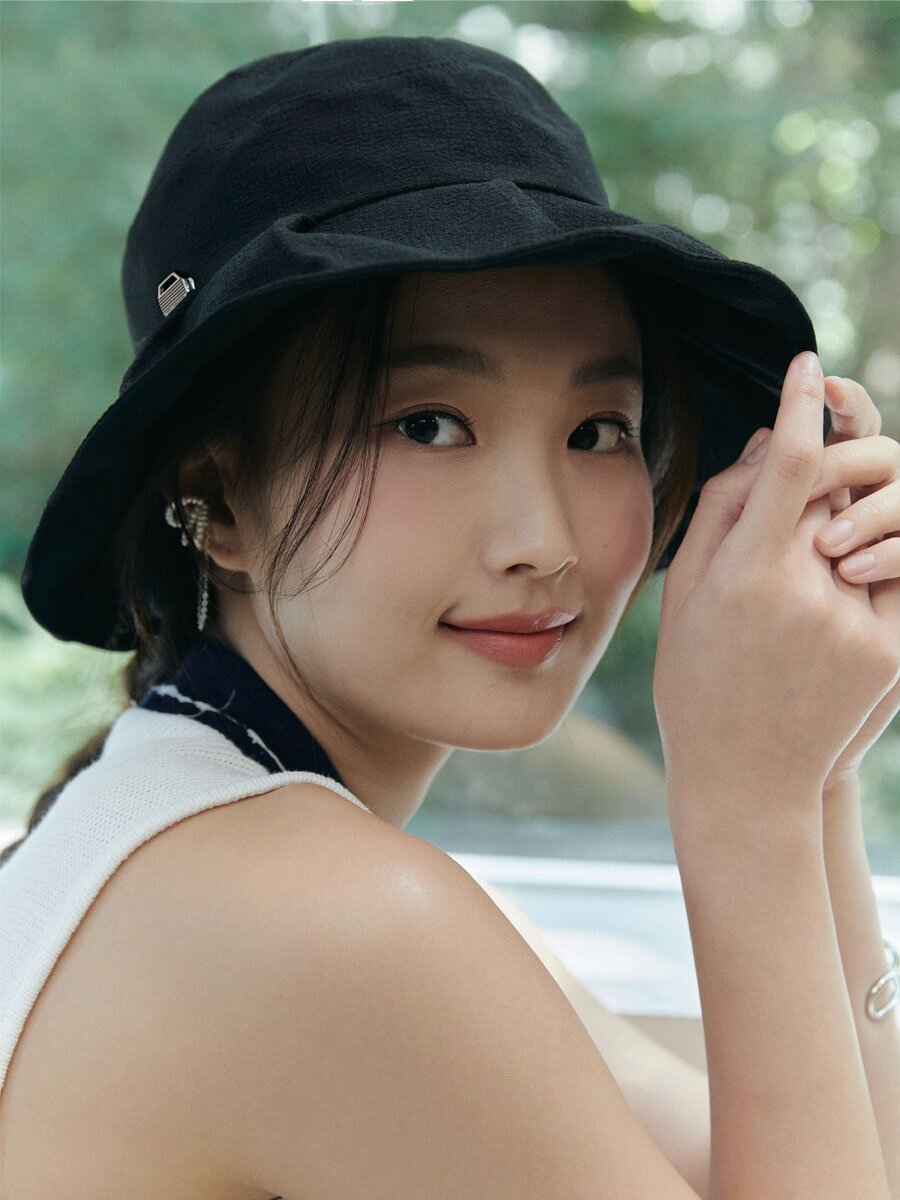 와이드 경량 헵번 버켓 햇 H011_BLACK
