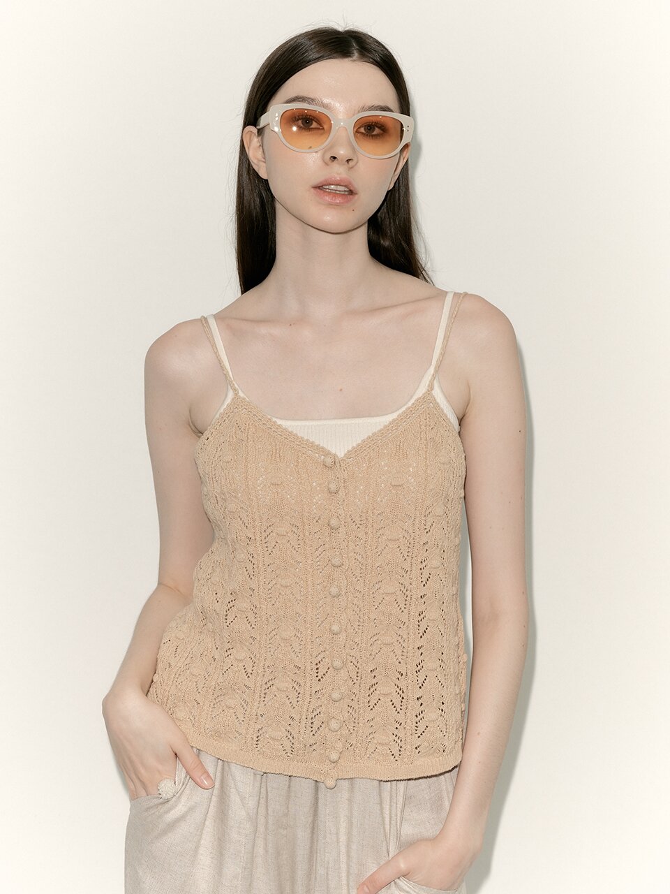 AR_Solid knit bustier_2color