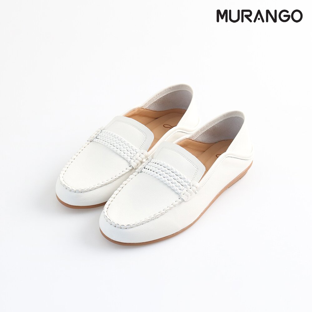 머랭고 투웨이 소가죽 로퍼 화이트 2cm M22F05LWH