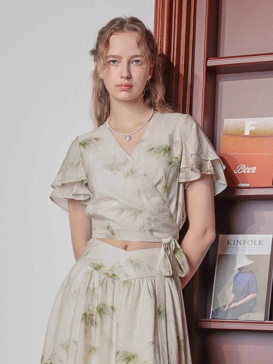 PM_Bamboo forest printed blouse