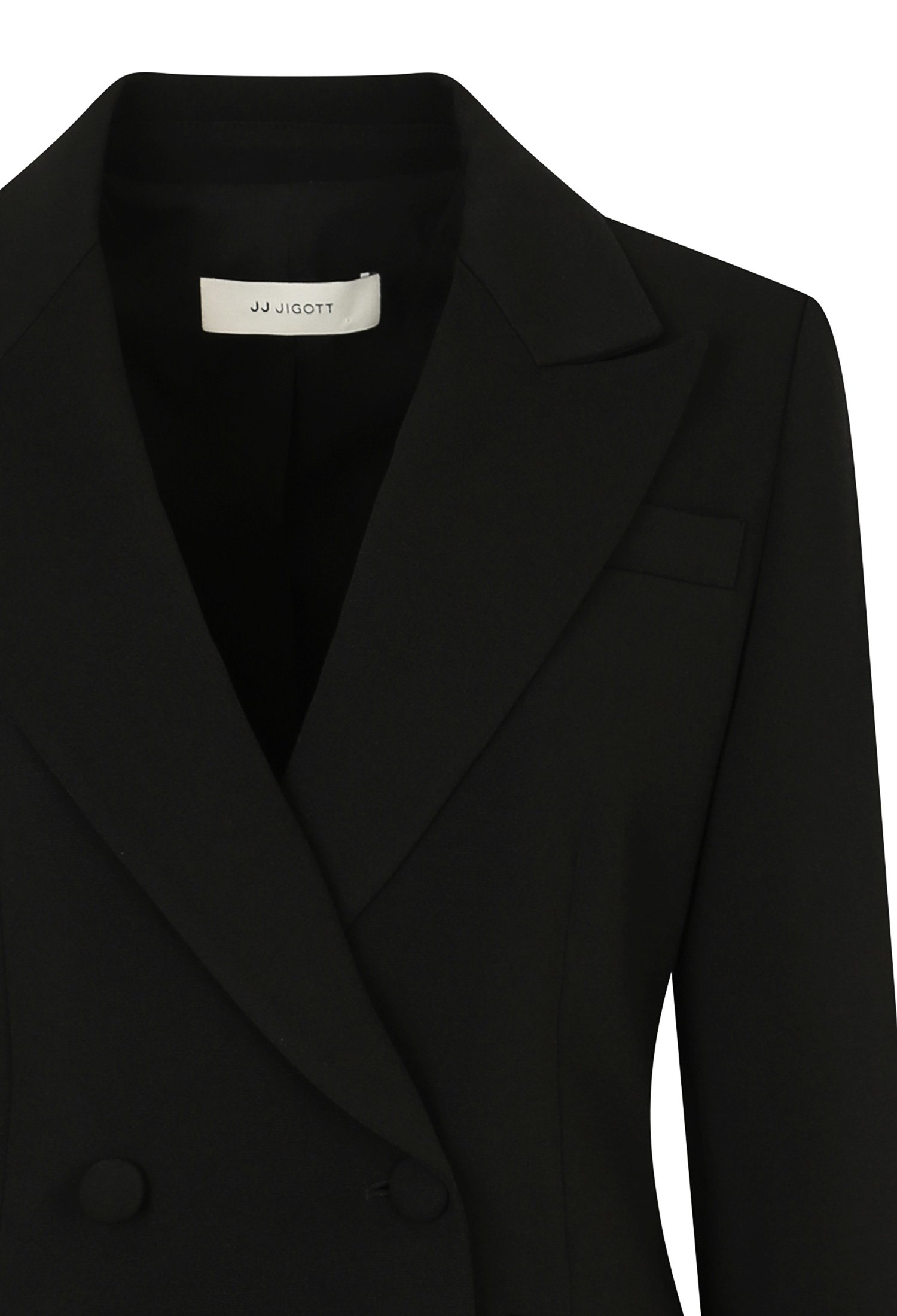 슬림핏 더블 브레스트 재킷 (BLACK)
