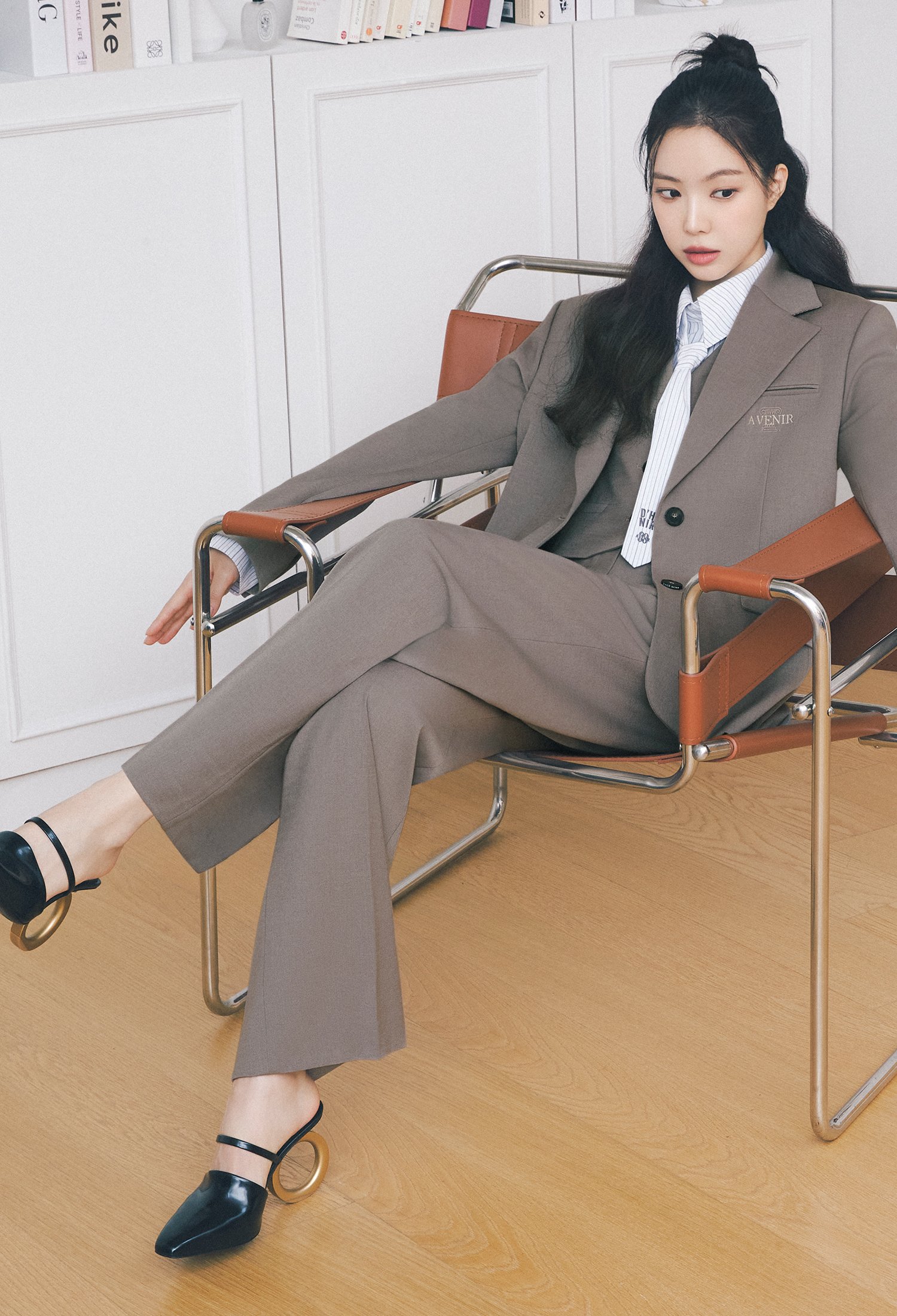 롱 와이드 울 팬츠 (DARK/BEIGE)