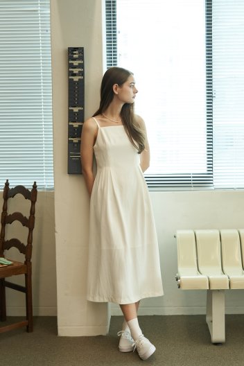 프린세스 모던 롱 원피스 White