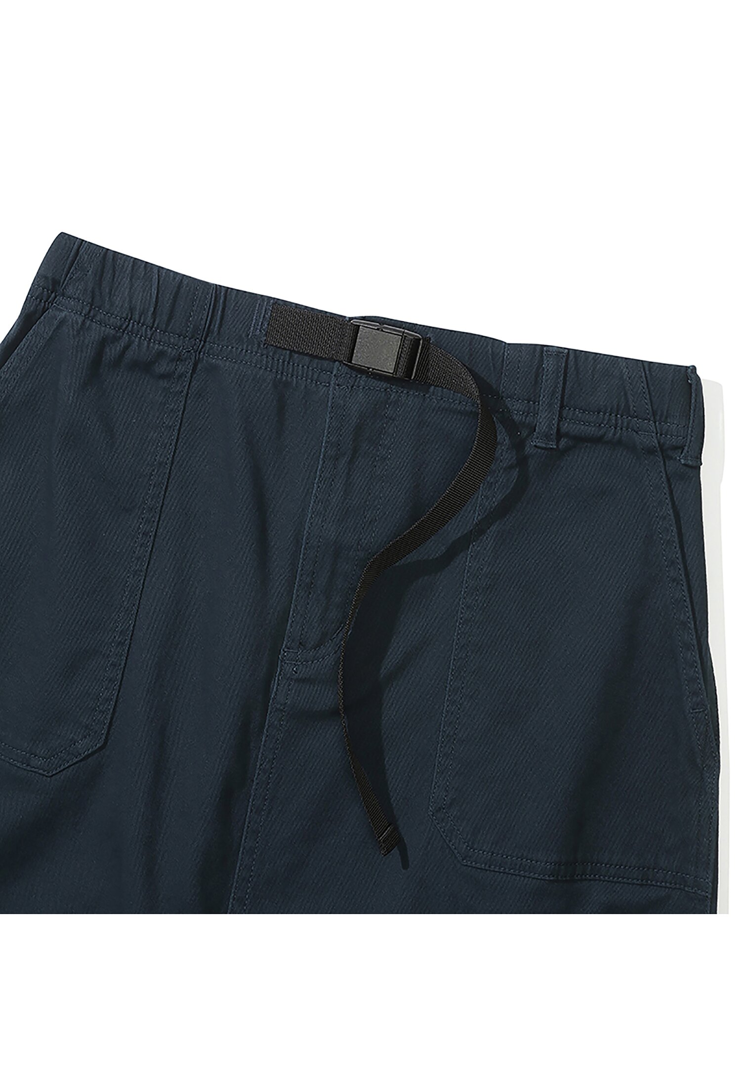 M-LABEL BELTED PEACH COTTON LONG SKIRT 크라운네이비