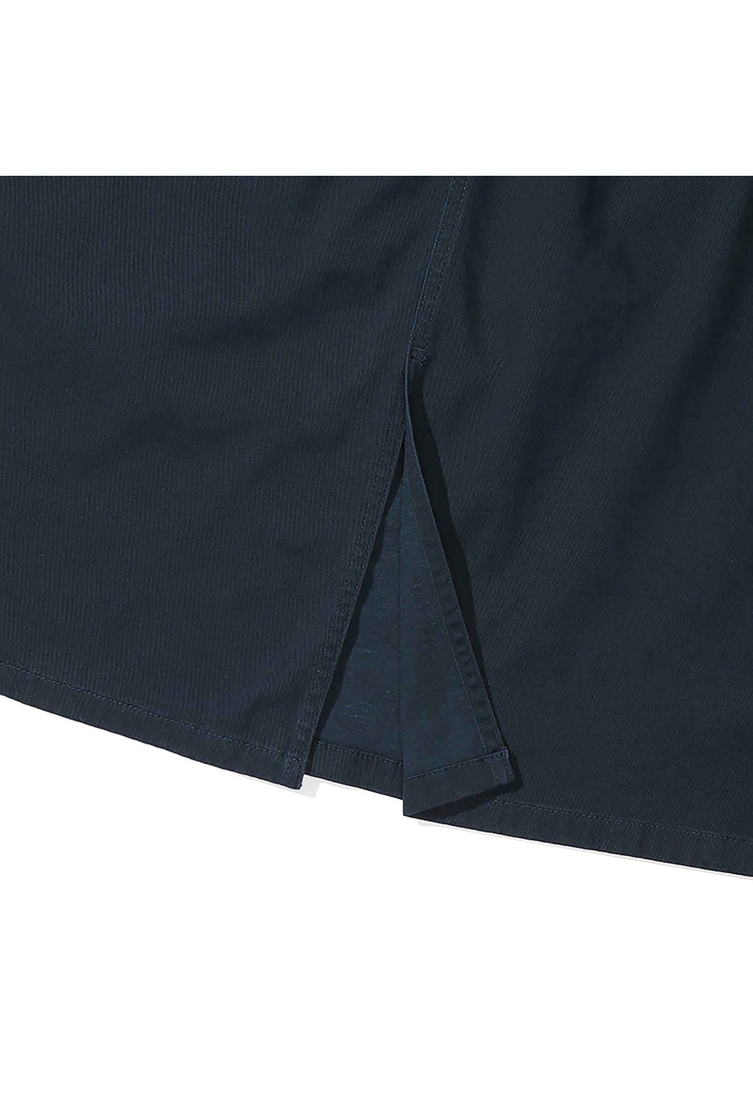 M-LABEL BELTED PEACH COTTON LONG SKIRT 크라운네이비