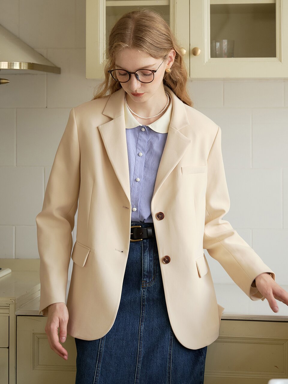 SR_Araya classic lapel slit jacket