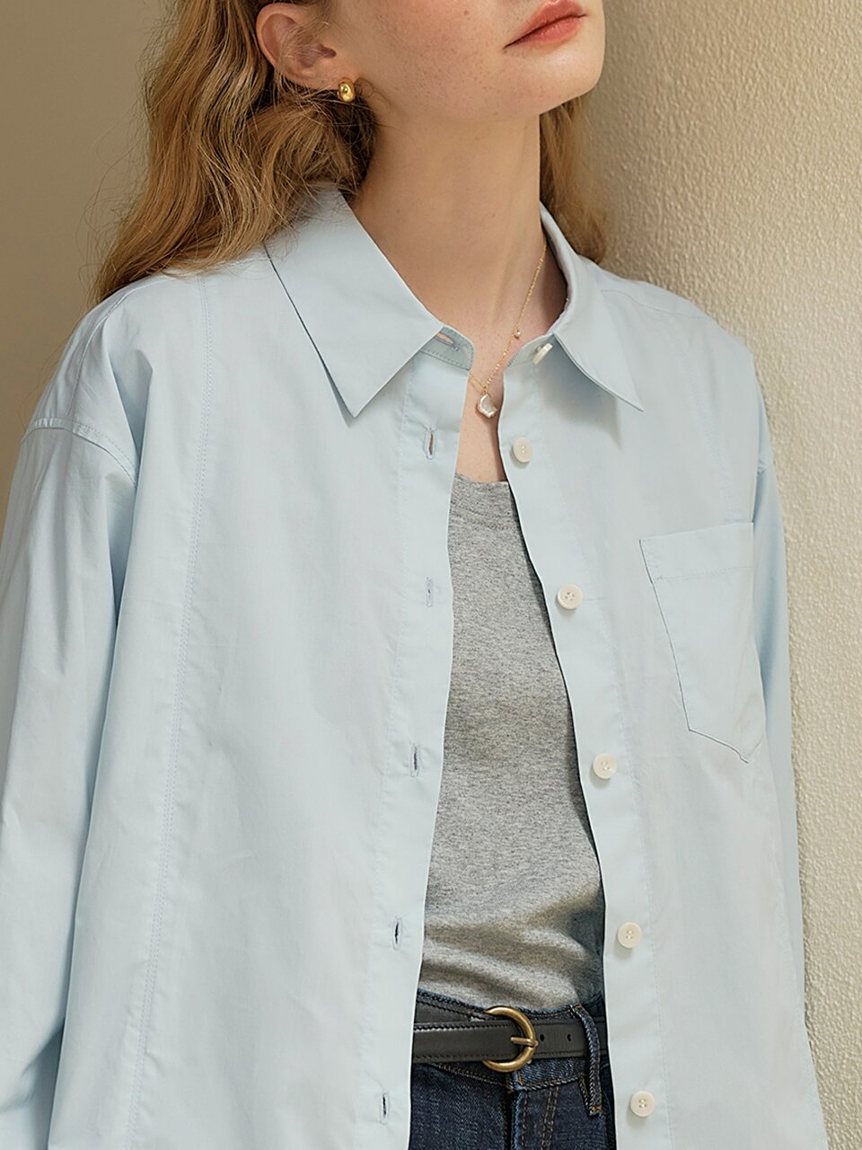 SR_Classic cotton shirt_LIGHT BLUE