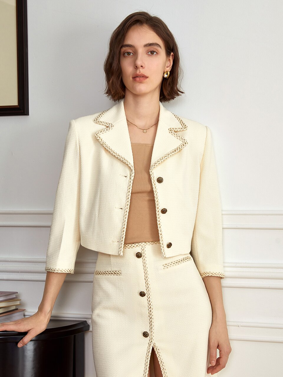 YY_Tweed crop jacket_BUTTER