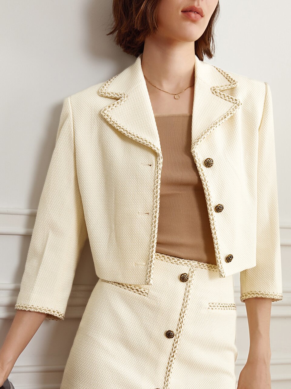 YY_Tweed crop jacket_BUTTER