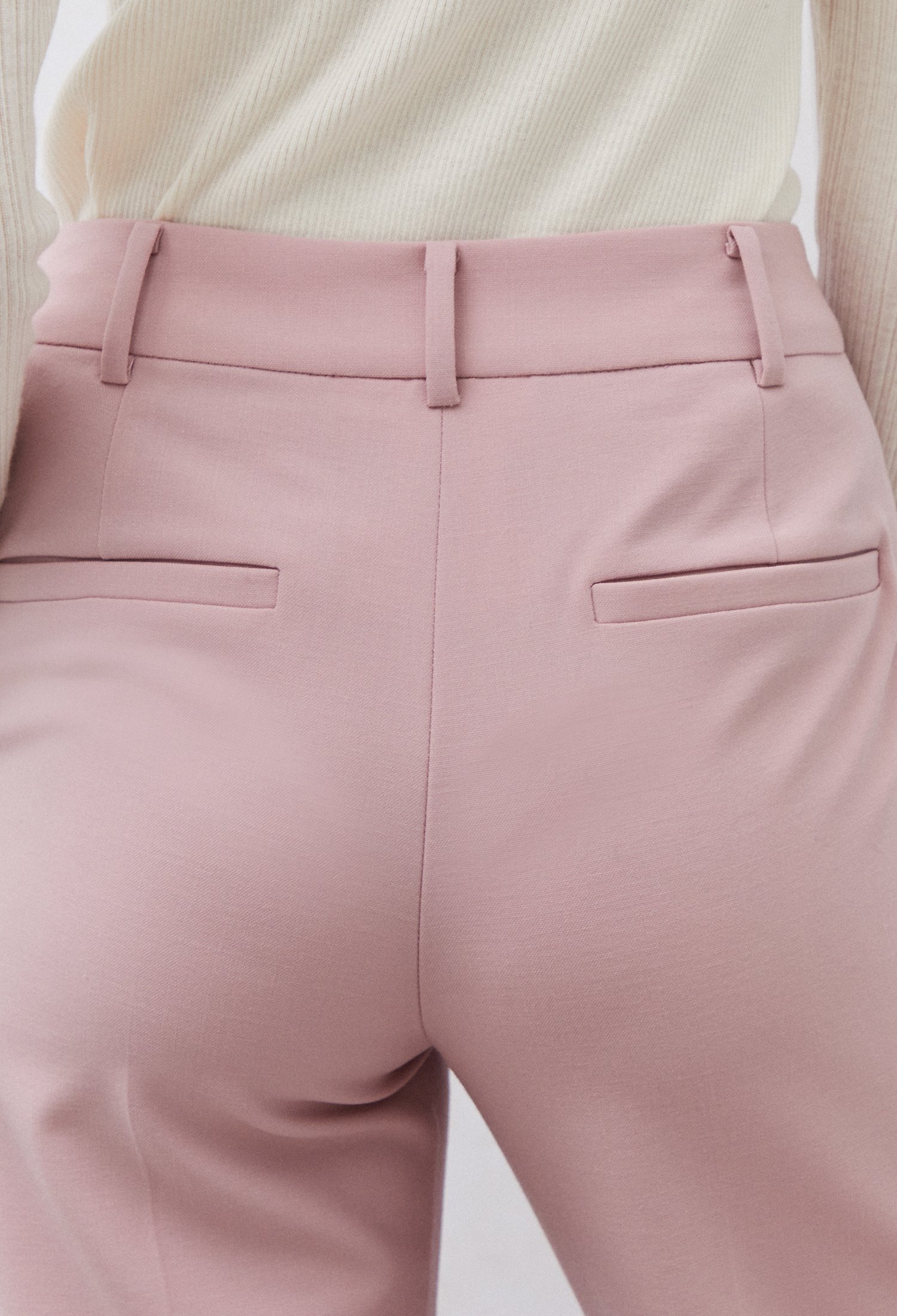 울 스판 셋업 슬랙스 (LIGHT PINK)