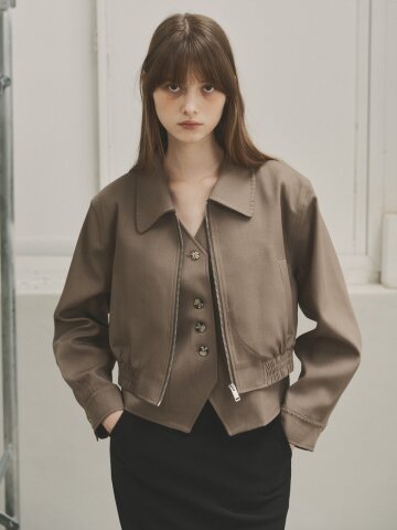 AR_Casual texture lapel short jacket