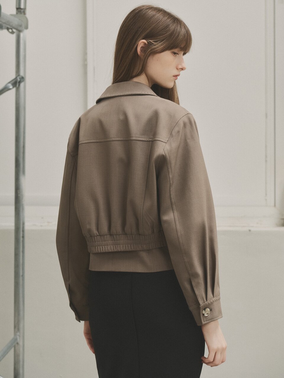 AR_Casual texture lapel short jacket