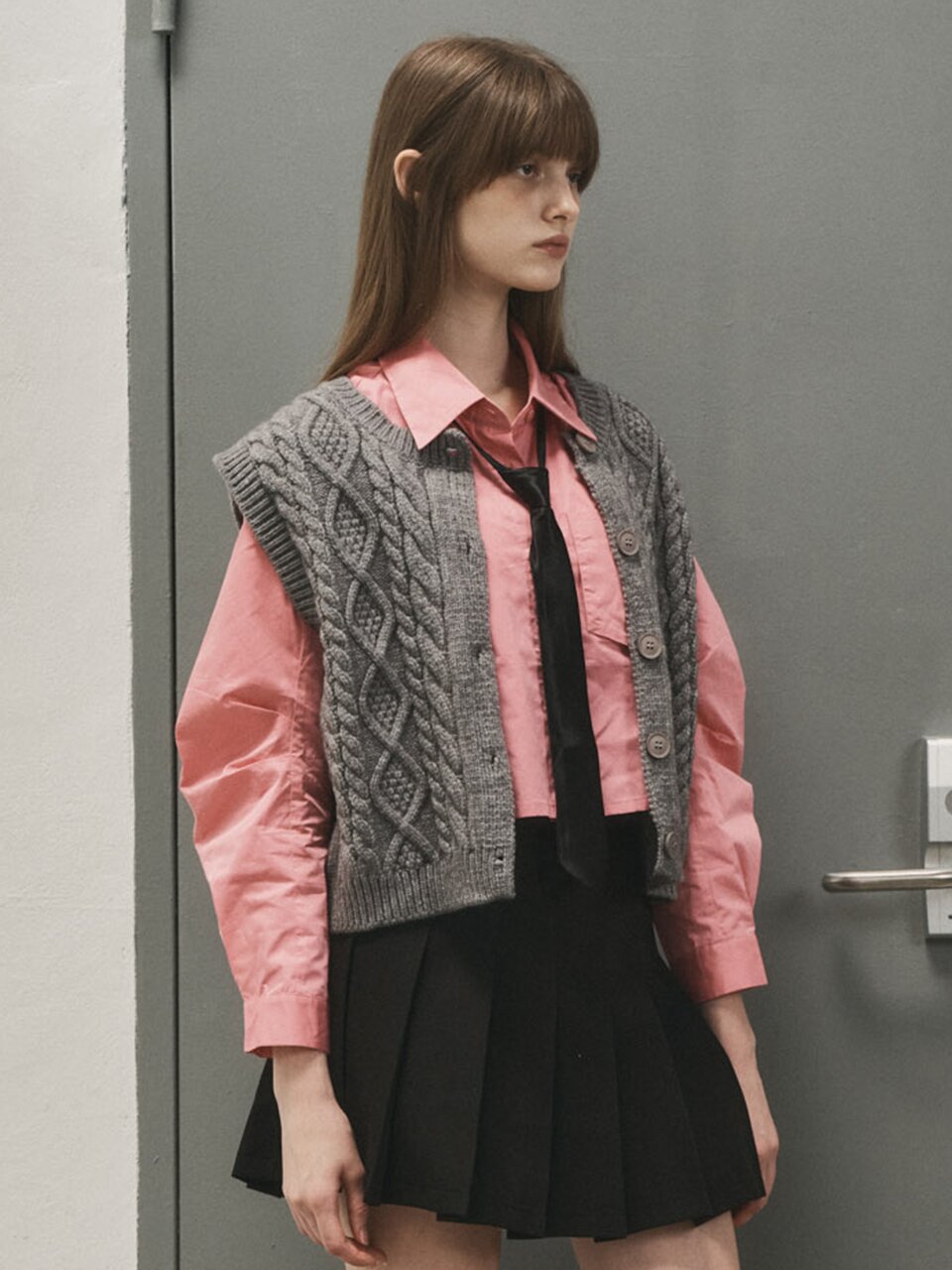 AR_Cotton pocket crop shirt_PINK
