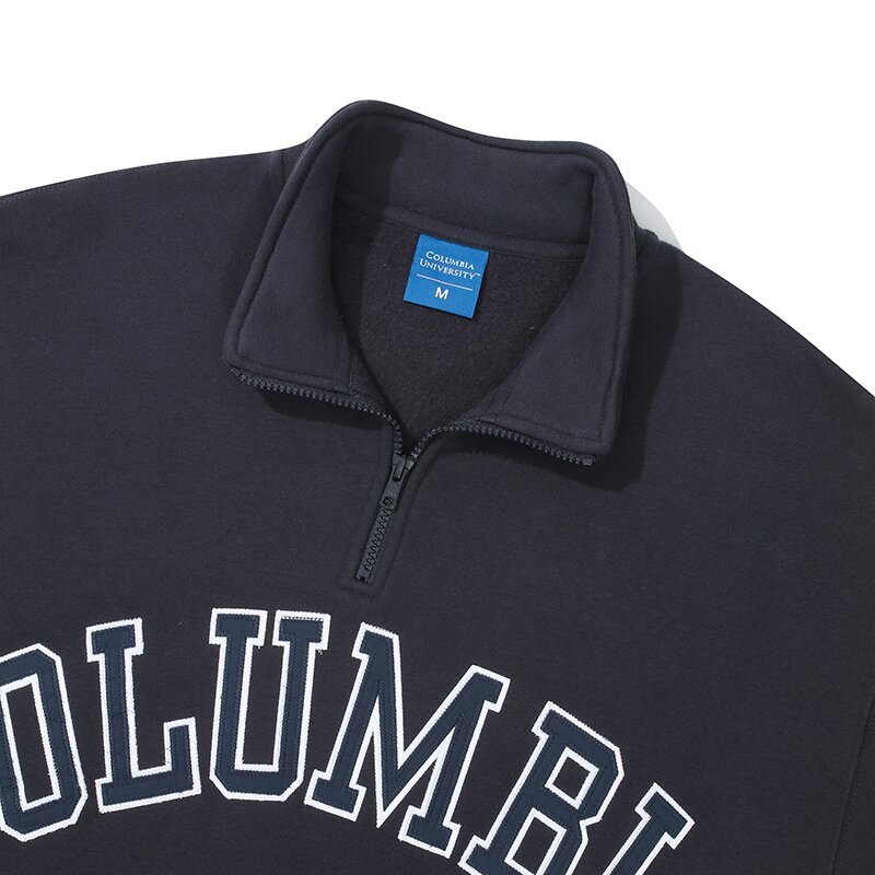 COLUMBIA ARCH OVER-FIT FLEECE HALF ZU SWEATSHIRTS 크라운네이비
