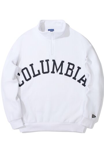 COLUMBIA ARCH OVER-FIT FLEECE HALF ZU SWEATSHIRTS 화이트