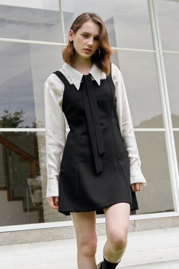 보니타 네이트 트위드 원피스 Black