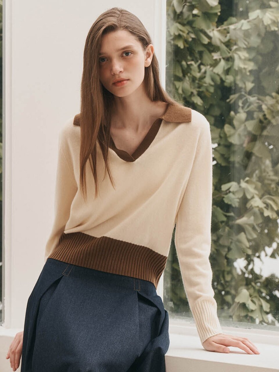 WD_Collar knit sweater