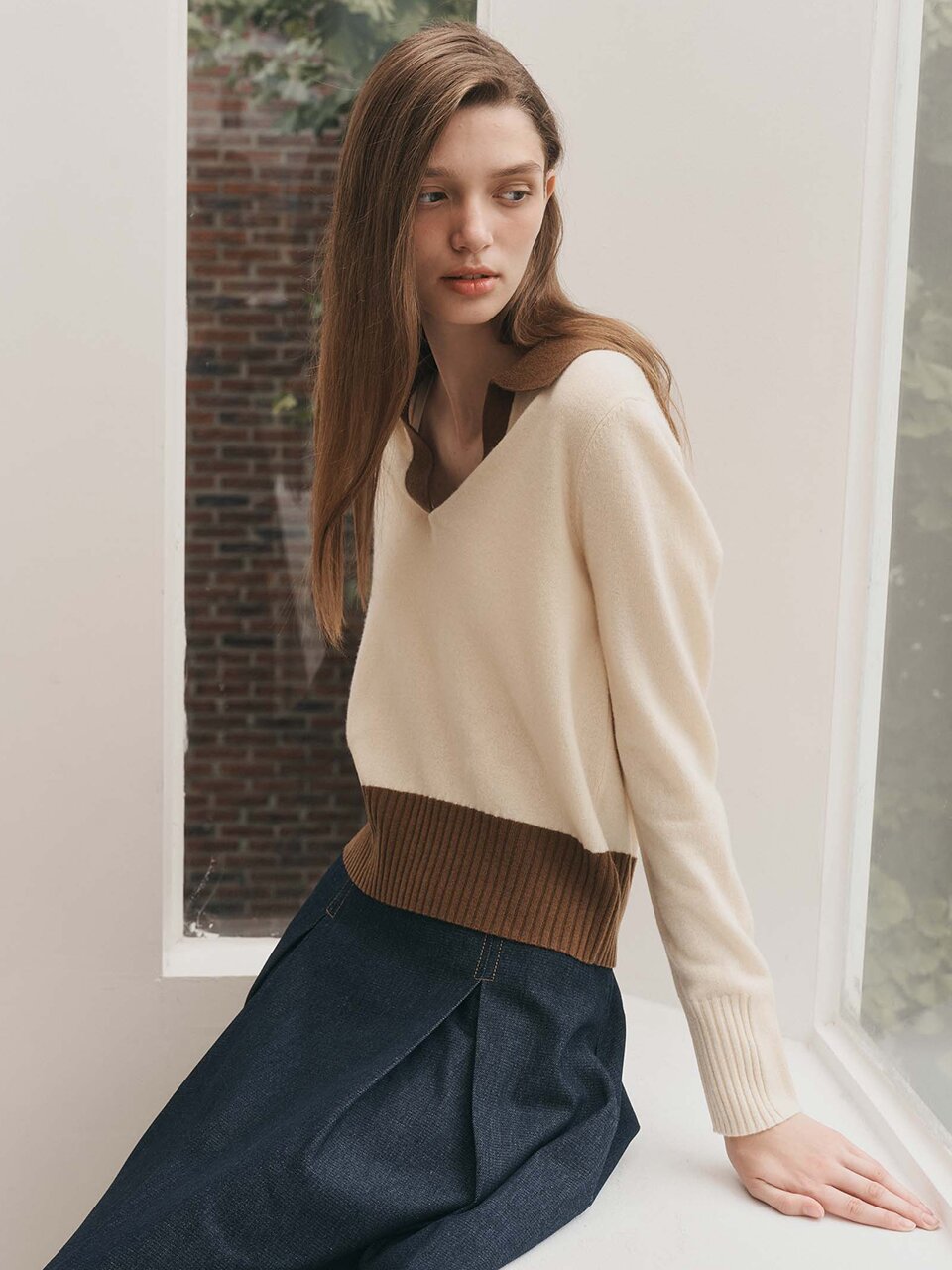 WD_Collar knit sweater