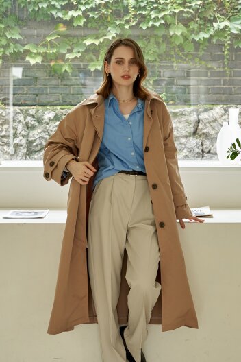 뉴아주 플로우 트렌치코트 beige