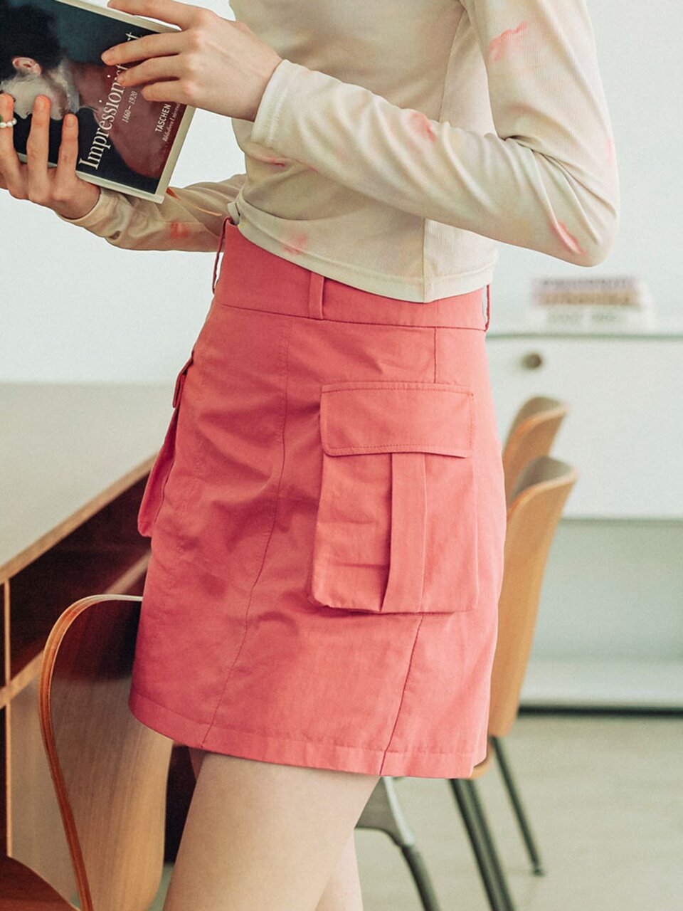 DD_American style a line skirt_PINK