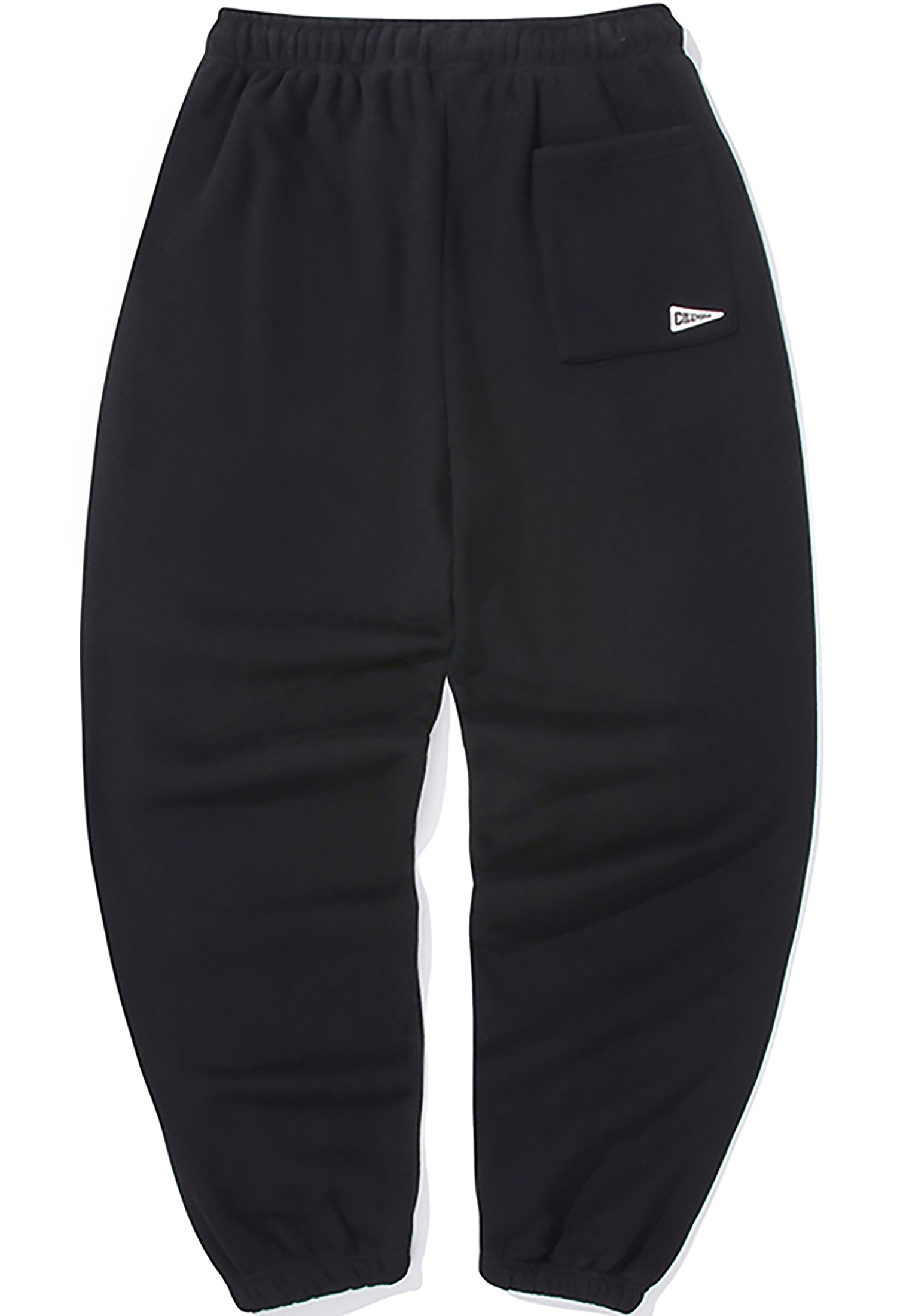 CU CLASSIC LOGO LOOSE-FIT FLEECE SWEATPANTS 블랙
