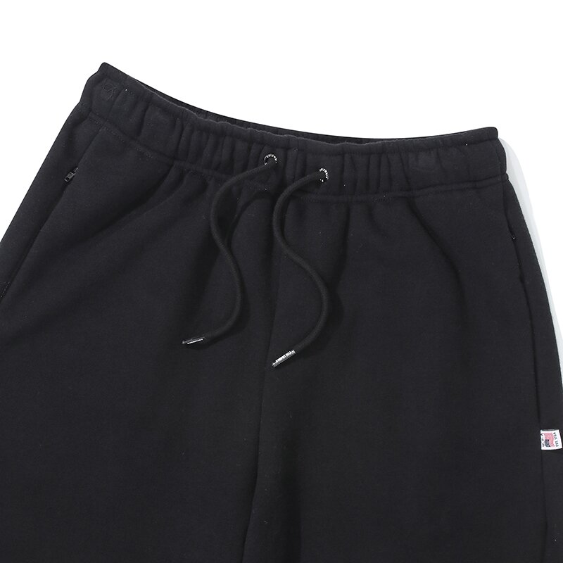 CU CLASSIC LOGO LOOSE-FIT FLEECE SWEATPANTS 블랙