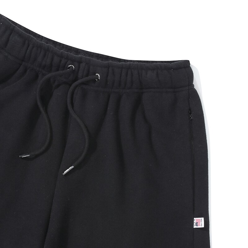 CU CLASSIC LOGO LOOSE-FIT FLEECE SWEATPANTS 블랙