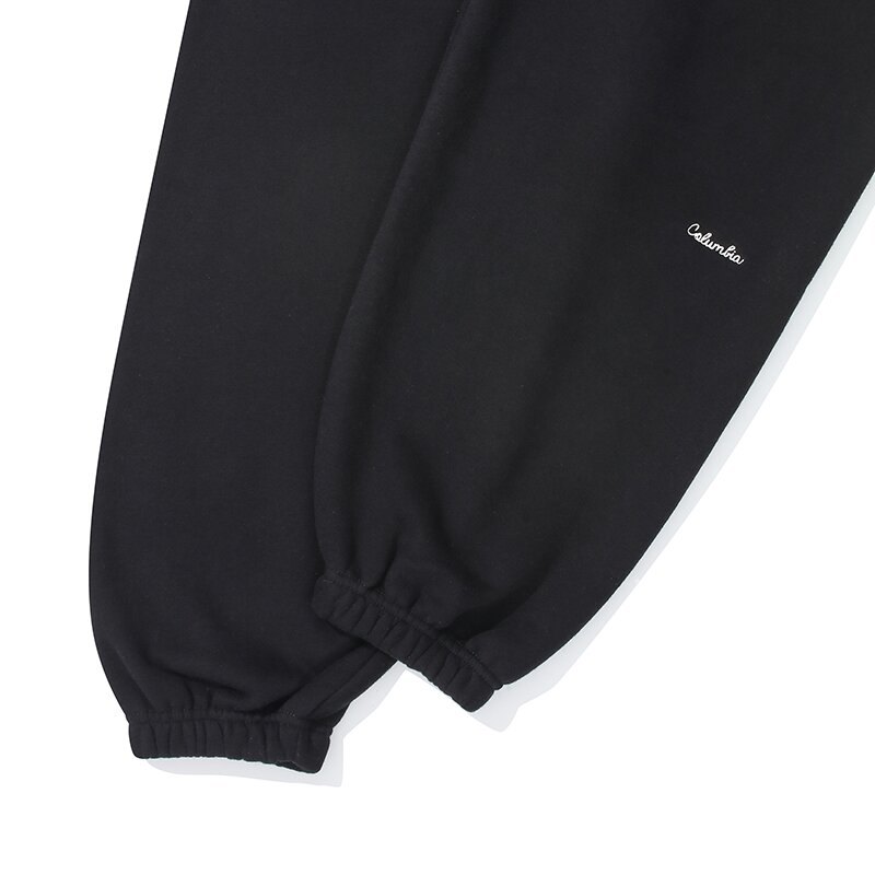 CU CLASSIC LOGO LOOSE-FIT FLEECE SWEATPANTS 블랙