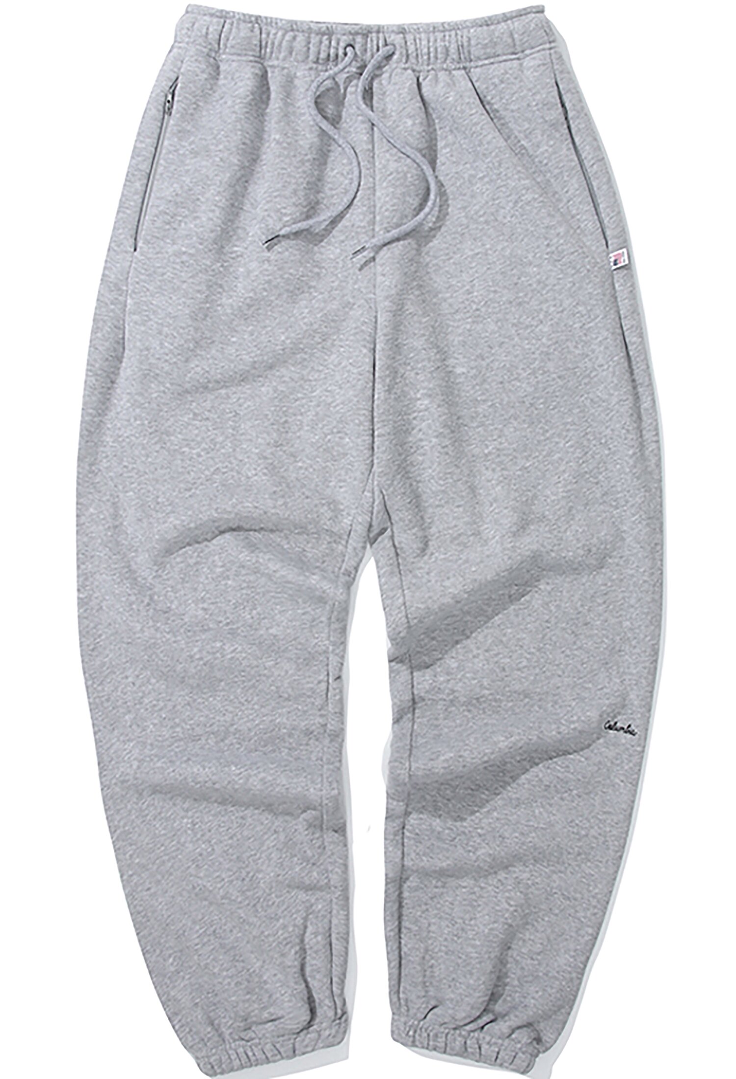 CU CLASSIC LOGO LOOSE-FIT FLEECE SWEATPANTS M그레이