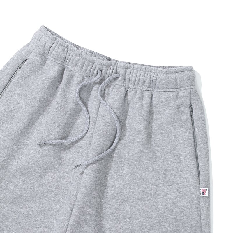 CU CLASSIC LOGO LOOSE-FIT FLEECE SWEATPANTS M그레이