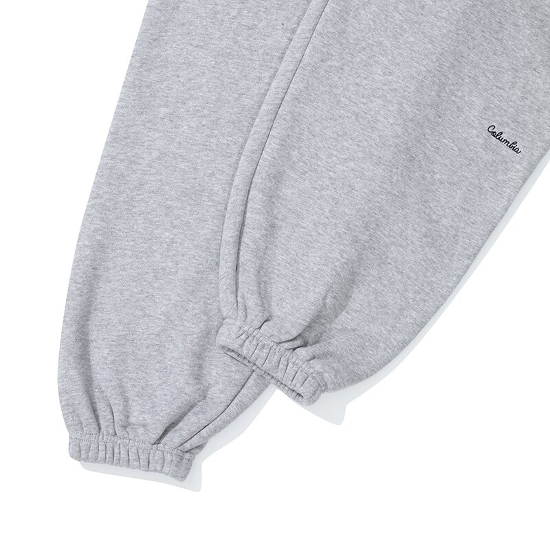 CU CLASSIC LOGO LOOSE-FIT FLEECE SWEATPANTS M그레이