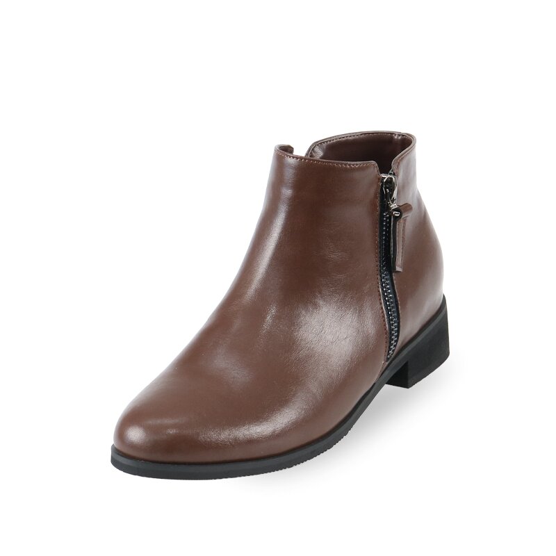 소가죽 지퍼 첼시숏부츠 3.5cm M22W04L