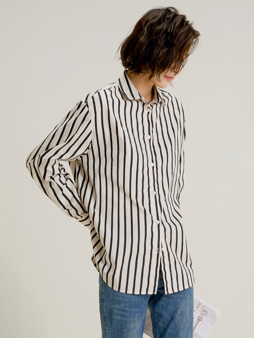 LS_French vintage striped shirt
