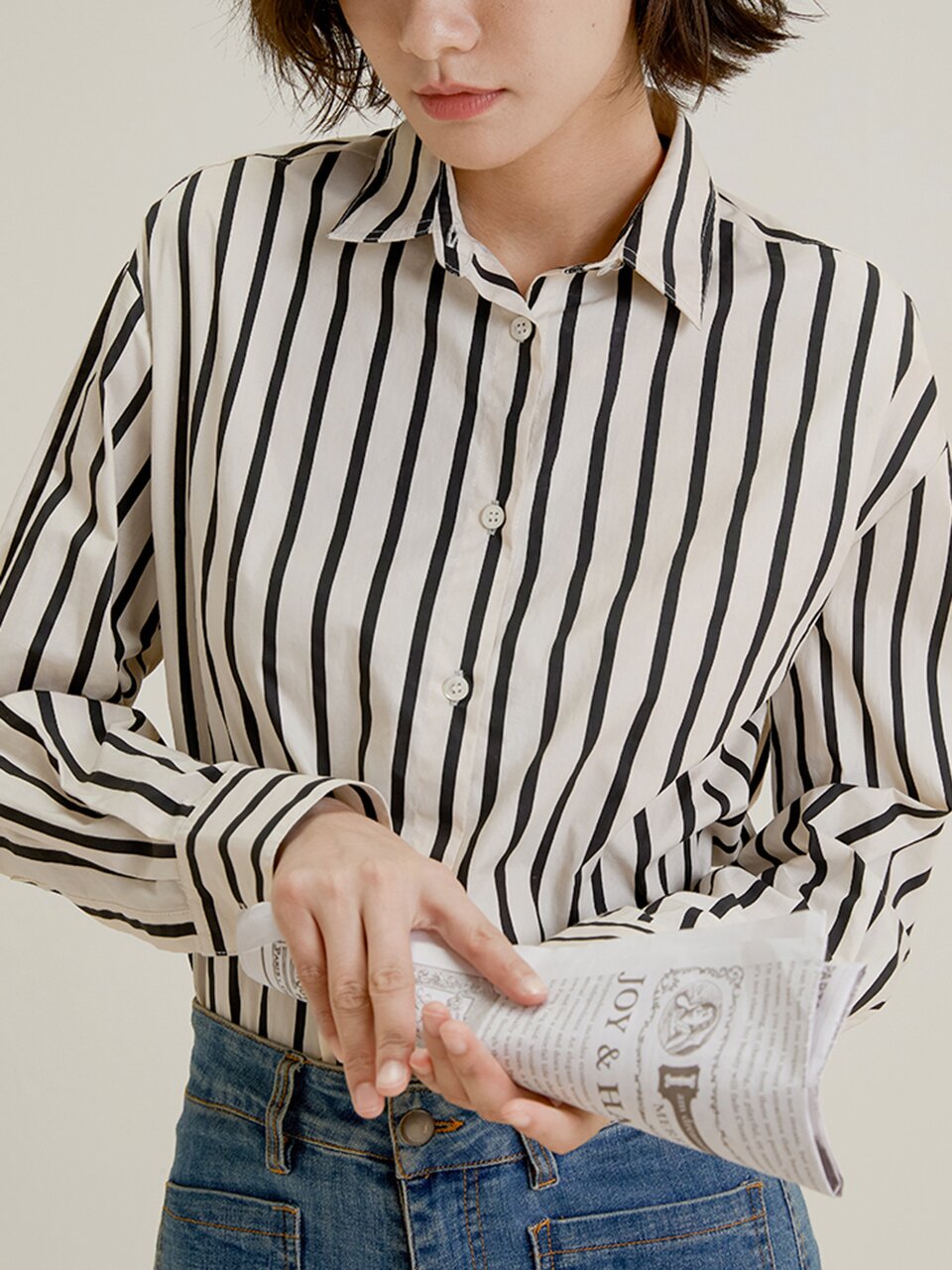 LS_French vintage striped shirt
