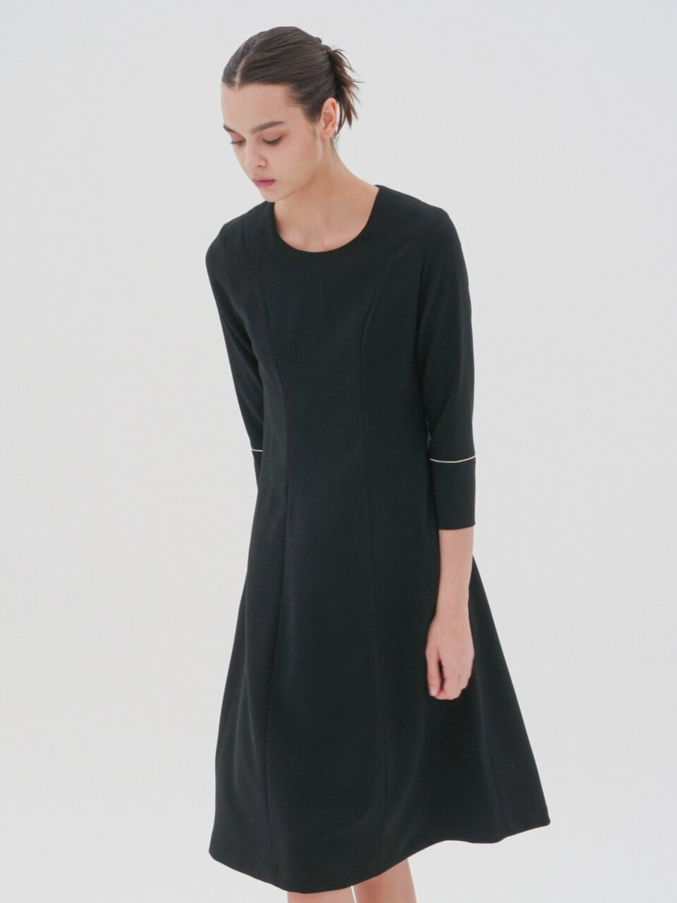 Chain Detail Slim Dress _Black