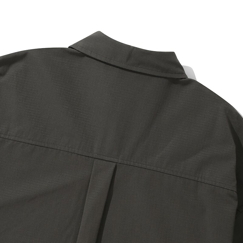 M-LABEL POCKET UNIFORM L/S SHIRTS 슬레이트블랙