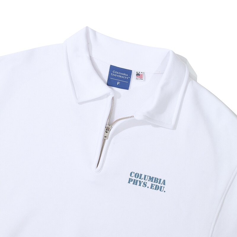 C PHYS.EDU. WOMENS TERRY HALF ZU SWEATSHIRTS 화이트