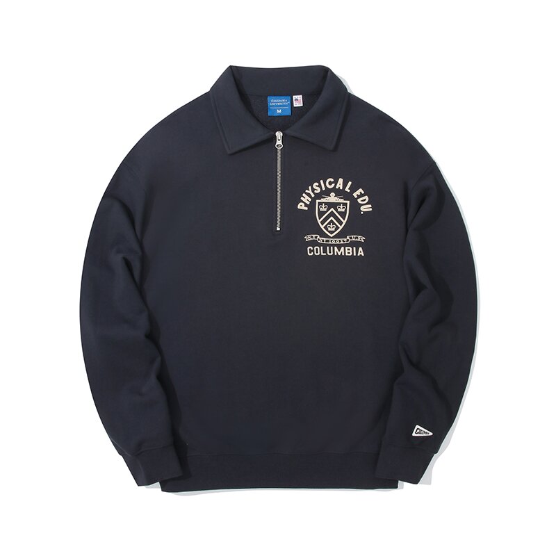 70'S PHYS EDU TERRY HALF ZU SWEATSHIRTS 크라운네이비