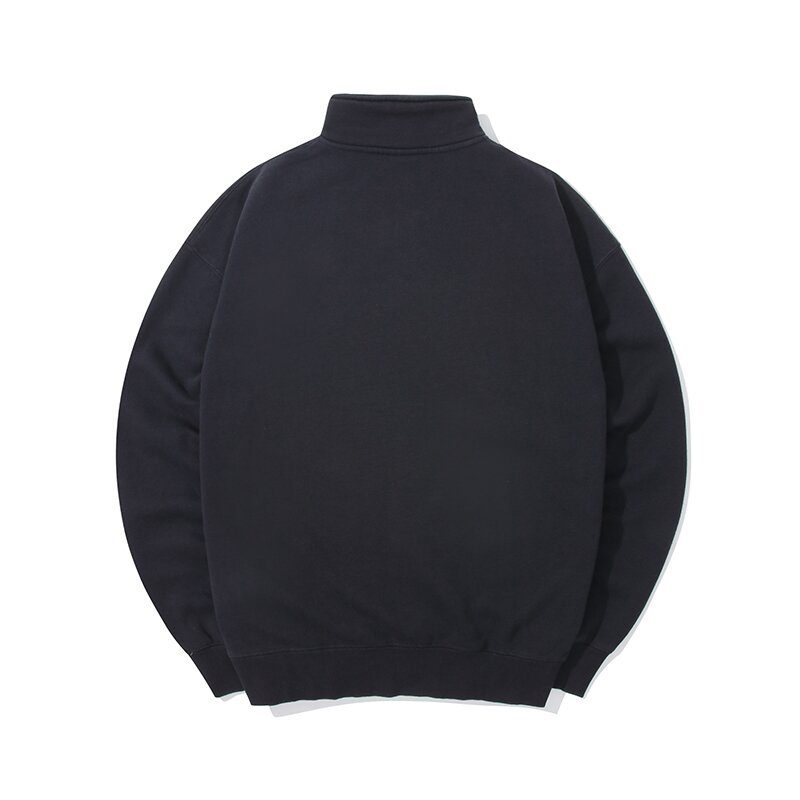 90'S ARCH LOGO FLEECE HALF ZU SWEATSHIRTS 크라운네이비