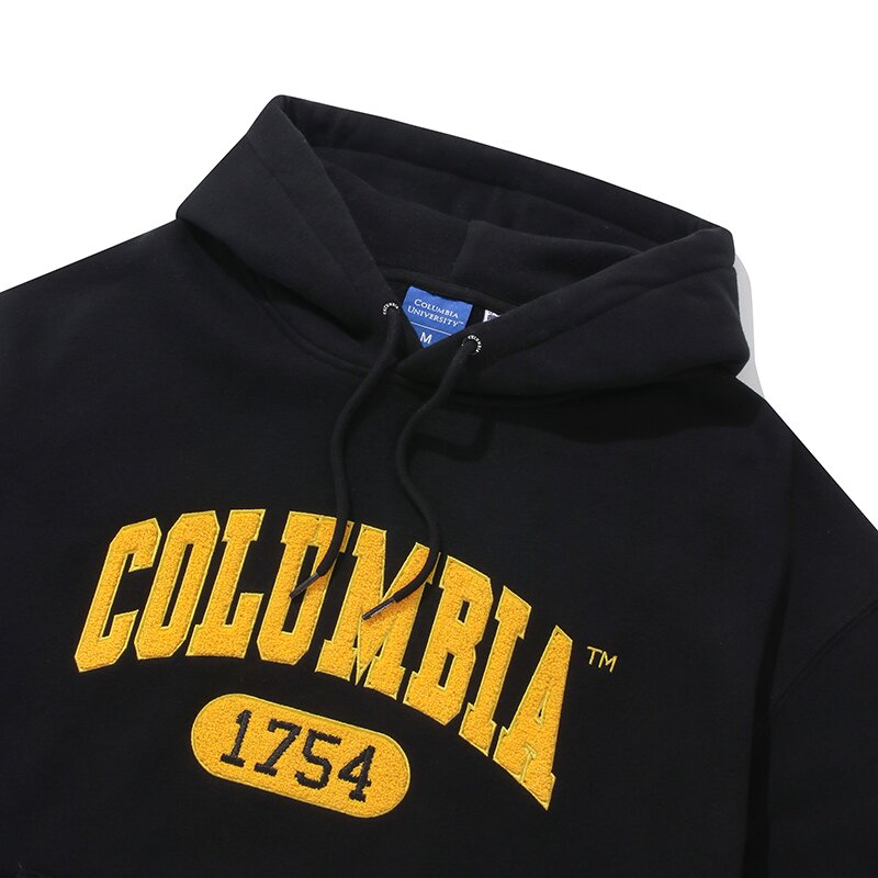 1754 ARCH LOGO BOUCLE FLEECE HOODIE 블랙